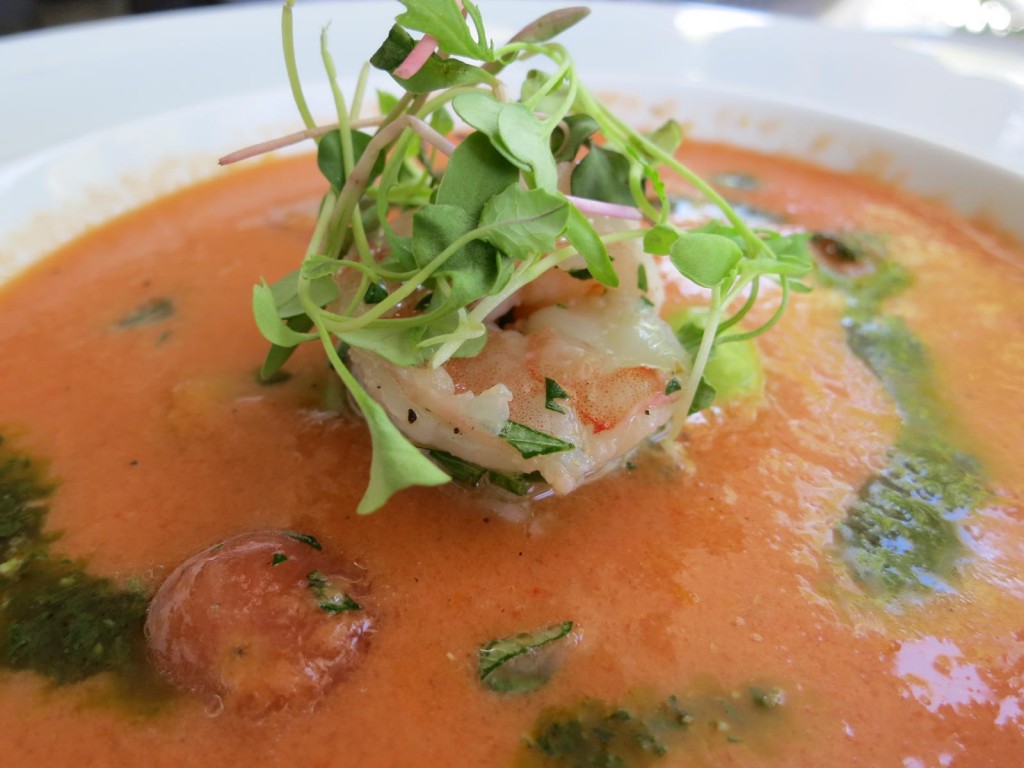 Chilled Gazpacho with Shrimp