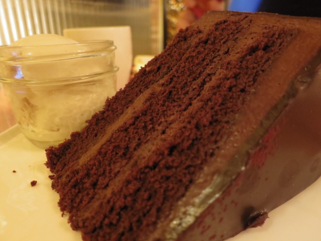 Chocolate Truffle Cake with Vanilla Ice Cream